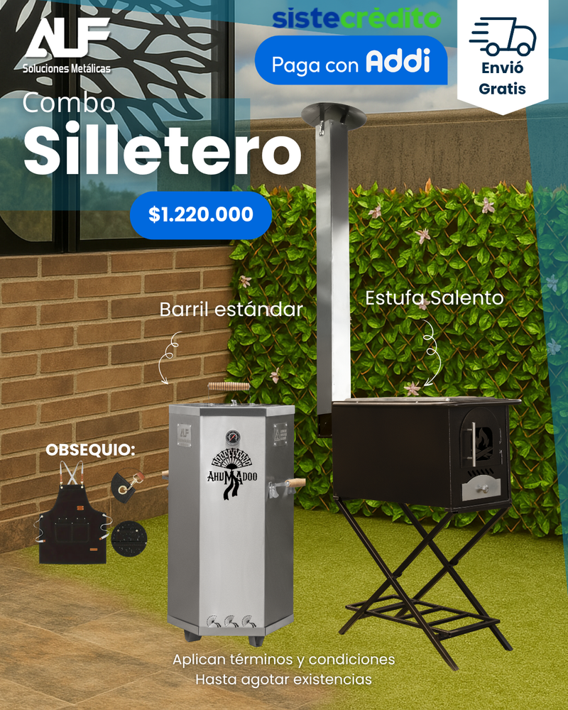 Combo Pack 2 Fiesta (Estufa de leña Salento + Barril Estandar)